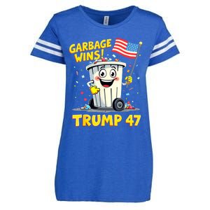 Garbage Wins Trump 47 Team Garbage For Trump 2024 Elections Enza Ladies Jersey Football T-Shirt