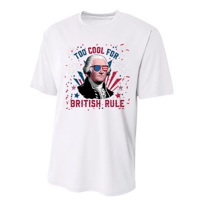 George Washington Too Cool For British Rule Performance Sprint T-Shirt