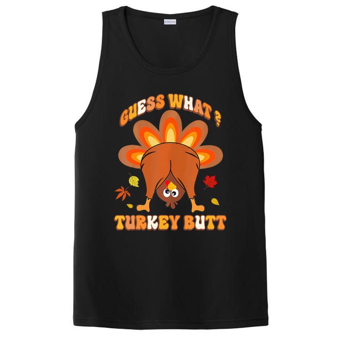 Guess What Turkey Butt Thanksgiving PosiCharge Competitor Tank