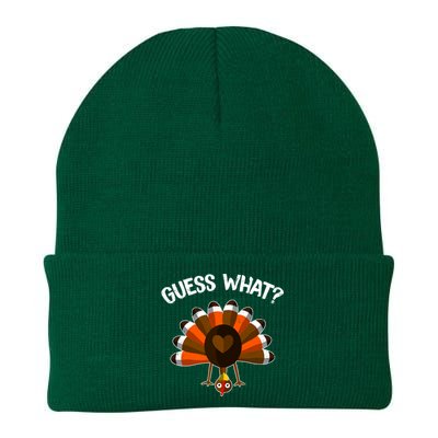 Guess What Turkey Butt Funny Thanksgiving Joke Gift Knit Cap Winter Beanie