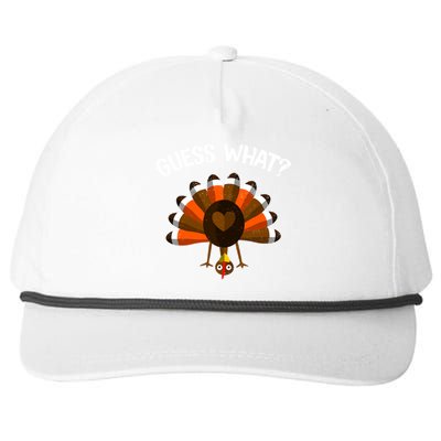 Guess What Turkey Butt Funny Thanksgiving Joke Gift Snapback Five-Panel Rope Hat