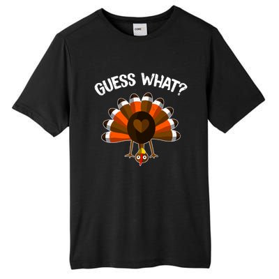 Guess What Turkey Butt Funny Thanksgiving Joke Gift Tall Fusion ChromaSoft Performance T-Shirt