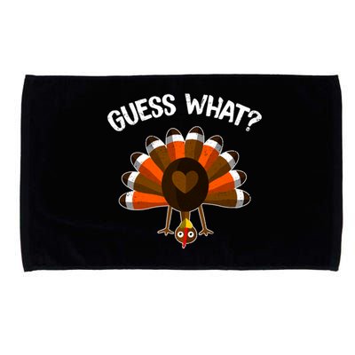 Guess What Turkey Butt Funny Thanksgiving Joke Gift Microfiber Hand Towel