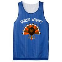 Guess What Turkey Butt Funny Thanksgiving Joke Gift Mesh Reversible Basketball Jersey Tank