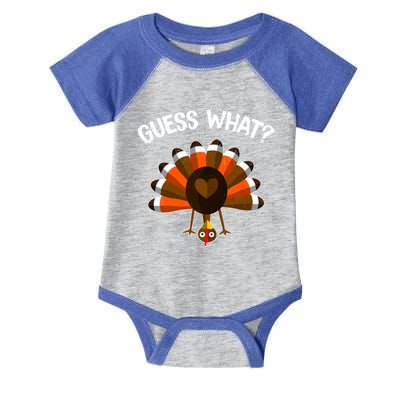 Guess What Turkey Butt Funny Thanksgiving Joke Gift Infant Baby Jersey Bodysuit