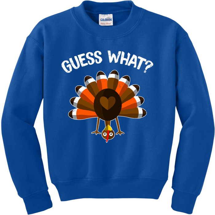 Guess What Turkey Butt Funny Thanksgiving Joke Gift Kids Sweatshirt