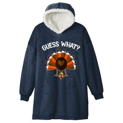 Guess What Turkey Butt Funny Thanksgiving Joke Gift Hooded Wearable Blanket