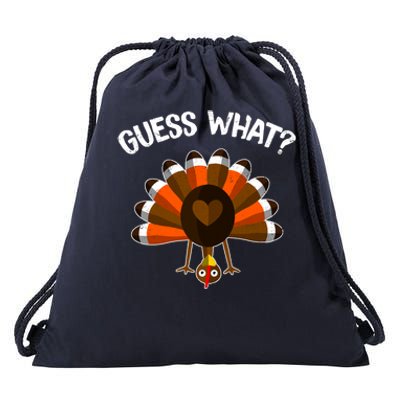 Guess What Turkey Butt Funny Thanksgiving Joke Gift Drawstring Bag