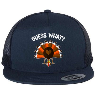 Guess What Turkey Butt Funny Thanksgiving Joke Gift Flat Bill Trucker Hat