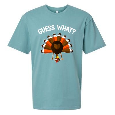 Guess What Turkey Butt Funny Thanksgiving Joke Gift Sueded Cloud Jersey T-Shirt