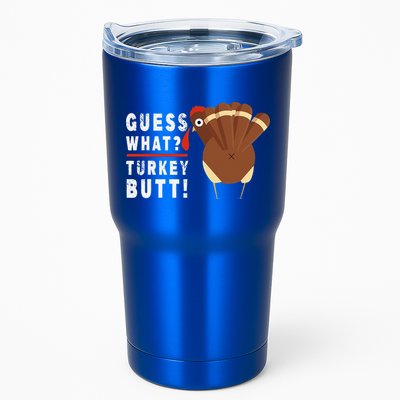 Guess What Turkey Pilgrim Funny Thanksgiving Tumbler