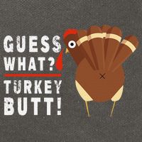 Guess What Turkey Pilgrim Funny Thanksgiving Cotton Canvas Backpack