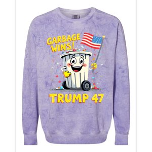 Garbage Wins Trump 47 Team Garbage For Trump 2024 Elections Colorblast Crewneck Sweatshirt