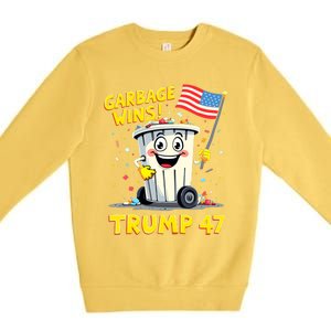 Garbage Wins Trump 47 Team Garbage For Trump 2024 Elections Premium Crewneck Sweatshirt