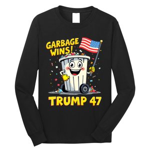 Garbage Wins Trump 47 Team Garbage For Trump 2024 Elections Long Sleeve Shirt