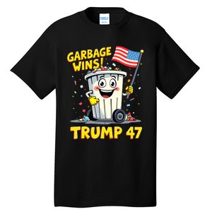 Garbage Wins Trump 47 Team Garbage For Trump 2024 Elections Tall T-Shirt