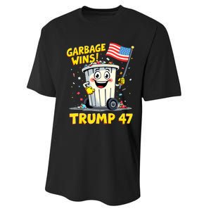 Garbage Wins Trump 47 Team Garbage For Trump 2024 Elections Performance Sprint T-Shirt