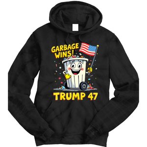 Garbage Wins Trump 47 Team Garbage For Trump 2024 Elections Tie Dye Hoodie