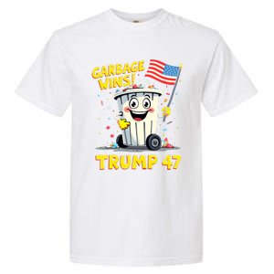 Garbage Wins Trump 47 Team Garbage For Trump 2024 Elections Garment-Dyed Heavyweight T-Shirt