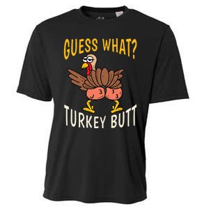 Guess What Turkey Butt Funny Thanksgiving Autumn Cooling Performance Crew T-Shirt