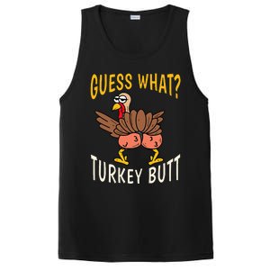 Guess What Turkey Butt Funny Thanksgiving Autumn PosiCharge Competitor Tank