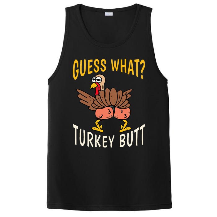 Guess What Turkey Butt Funny Thanksgiving Autumn PosiCharge Competitor Tank