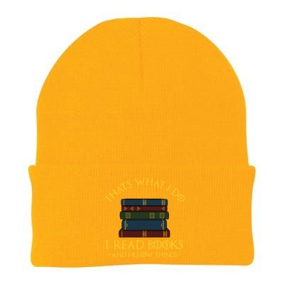 Gift With ThatS What I Do I Read Books And I Know Things Knit Cap Winter Beanie