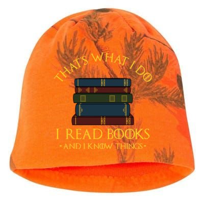 Gift With ThatS What I Do I Read Books And I Know Things Kati - Camo Knit Beanie