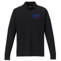 Gus Walz Tim Walz Kamala Harris Performance Long Sleeve Polo