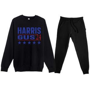 Gus Walz Tim Walz Kamala Harris Premium Crewneck Sweatsuit Set