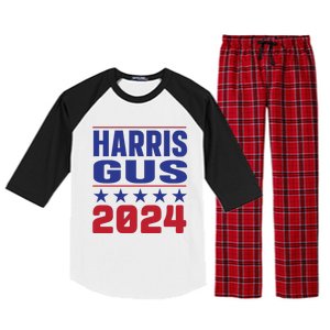 Gus Walz Tim Walz Kamala Harris Raglan Sleeve Pajama Set