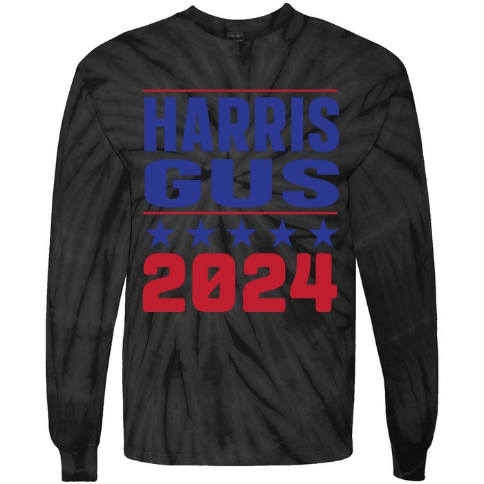 Gus Walz Tim Walz Kamala Harris Tie-Dye Long Sleeve Shirt