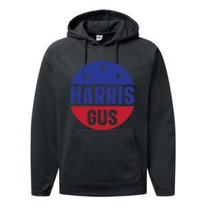 Gus Walz Tim Walz Kamala Harris Performance Fleece Hoodie