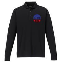 Gus Walz Tim Walz Kamala Harris Performance Long Sleeve Polo