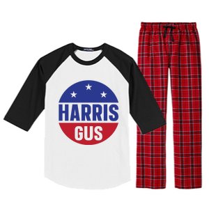 Gus Walz Tim Walz Kamala Harris Raglan Sleeve Pajama Set