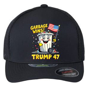 Garbage Wins Trump 47 Team Garbage For Trump 2024 Elections Flexfit Unipanel Trucker Cap