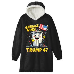 Garbage Wins Trump 47 Team Garbage For Trump 2024 Elections Hooded Wearable Blanket