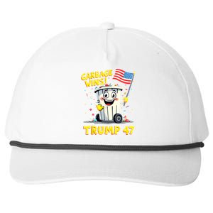 Garbage Wins Trump 47 Team Garbage For Trump 2024 Elections Snapback Five-Panel Rope Hat