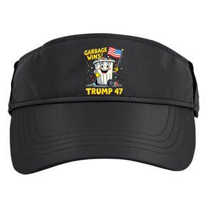 Garbage Wins Trump 47 Team Garbage For Trump 2024 Elections Adult Drive Performance Visor