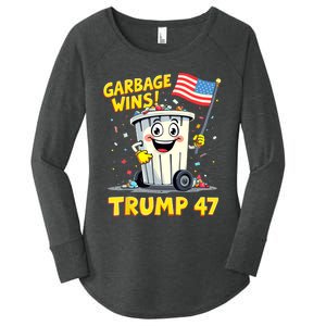 Garbage Wins Trump 47 Team Garbage For Trump 2024 Elections Women's Perfect Tri Tunic Long Sleeve Shirt