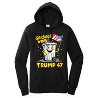 Garbage Wins Trump 47 Team Garbage For Trump 2024 Elections Women's Pullover Hoodie