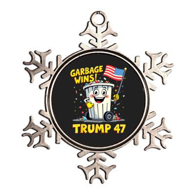 Garbage Wins Trump 47 Team Garbage For Trump 2024 Elections Metallic Star Ornament