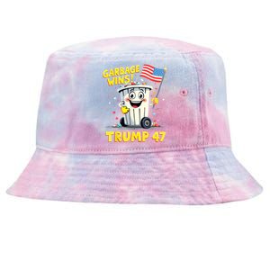 Garbage Wins Trump 47 Team Garbage For Trump 2024 Elections Tie-Dyed Bucket Hat