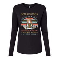 Gemini Woman The Soul Of A Witch Vintage Birthday Womens Cotton Relaxed Long Sleeve T-Shirt