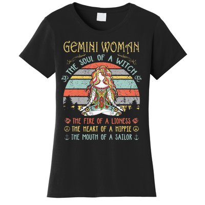 Gemini Woman The Soul Of A Witch Vintage Birthday Women's T-Shirt