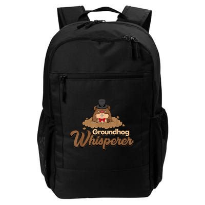 Groundhog Whisperer Tee Funny Groundhog Forecasting Daily Commute Backpack