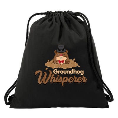 Groundhog Whisperer Tee Funny Groundhog Forecasting Drawstring Bag