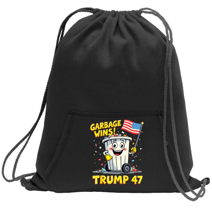 Garbage Wins Trump 47 Team Garbage For Trump 2024 Elections Sweatshirt Cinch Pack Bag