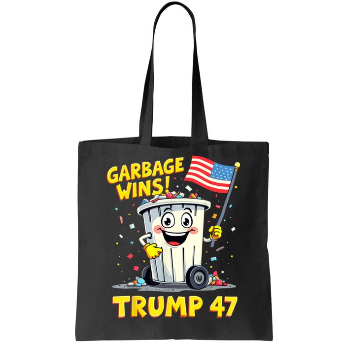 Garbage Wins Trump 47 Team Garbage For Trump 2024 Elections Tote Bag