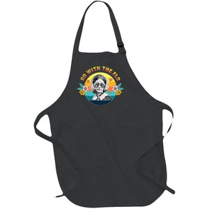 Go With The Flo Nurses Day Week Celebration Full-Length Apron With Pockets